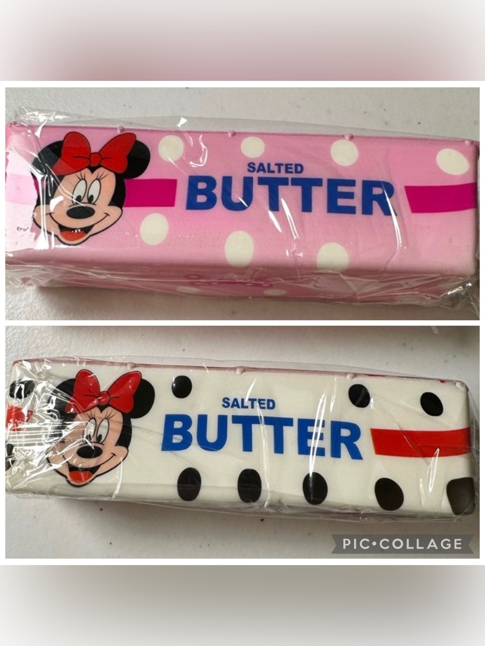 NWT Girl Youth TWO Disney Minnie Mouse Butter Sticks Squishy Toys